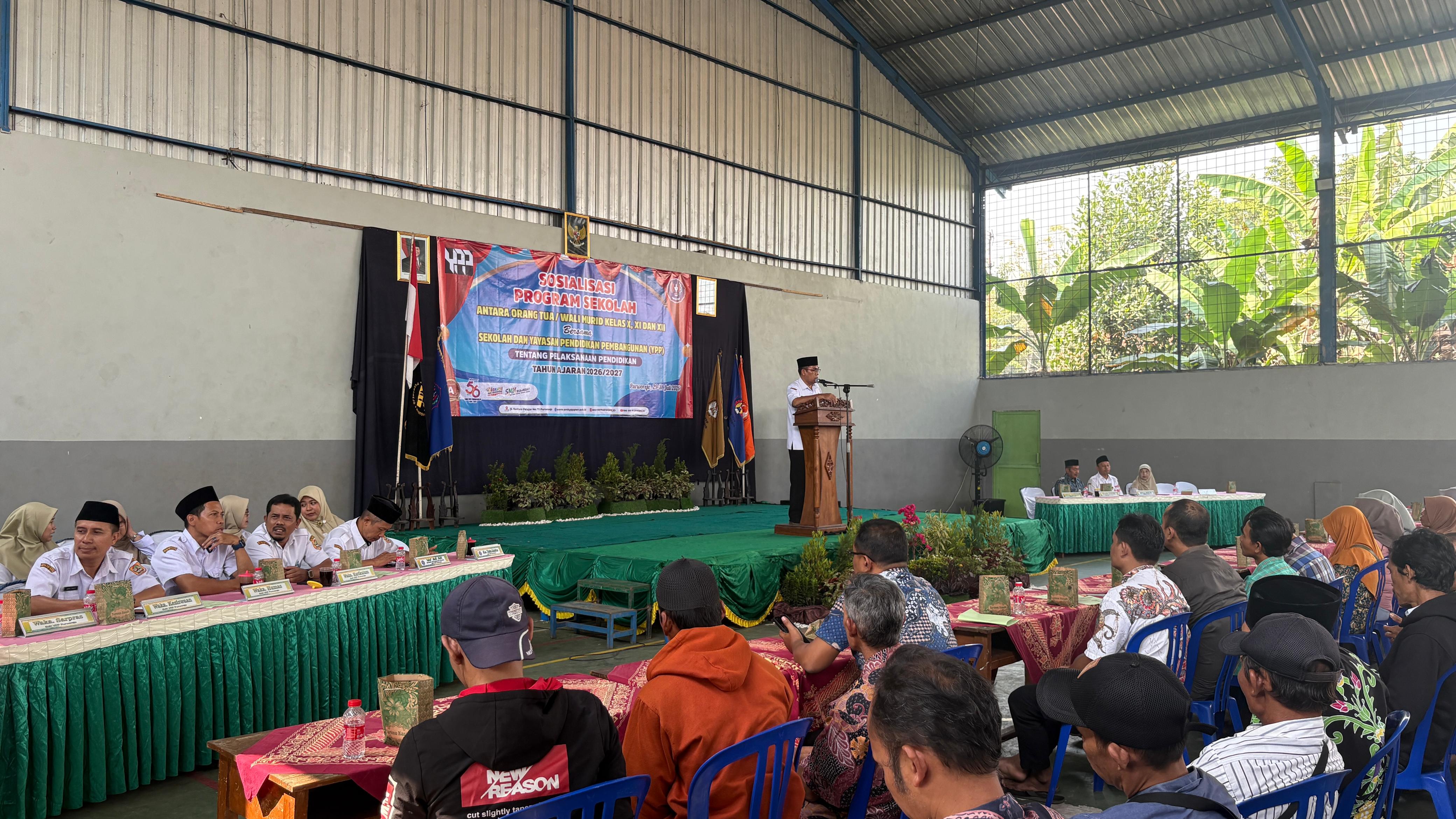Sinergi Sekolah dan Orang Tua: SMK YPP Purworejo Gelar Sosialisasi Program Kelas XII Tahun Pelajaran 2026/2027